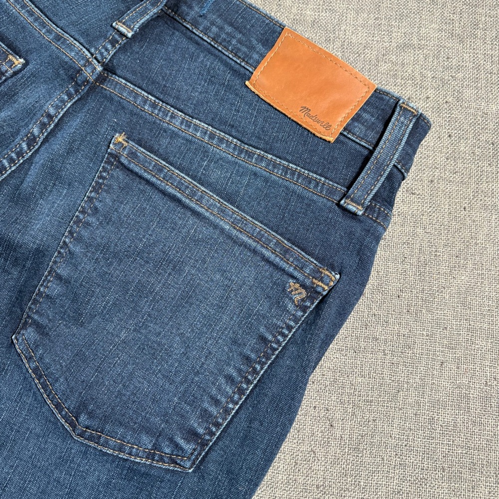 Madewell 10" High-Rise Skinny Jeans Men 28T Blue Dark Wash Stretch Denim‎